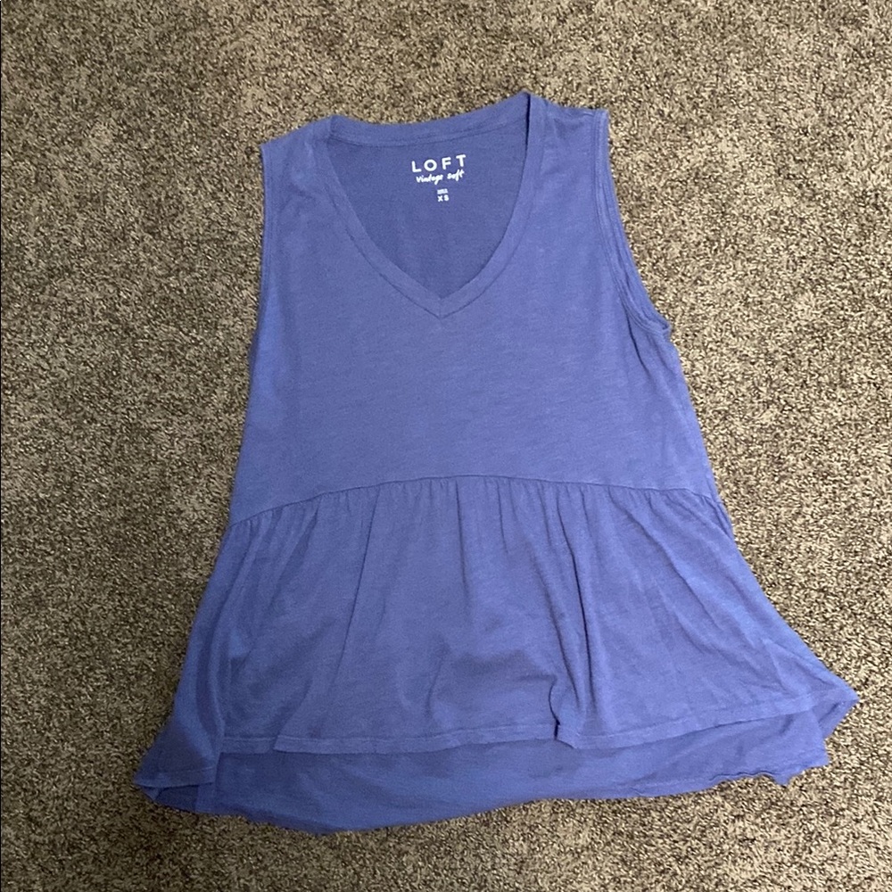 LOFT Sleeveless Peplum Tank Top
